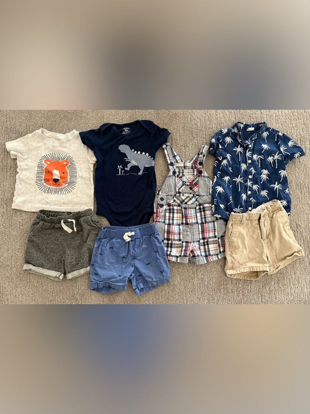 18M Toddler Boys 7-Piece Summer Outfit Set